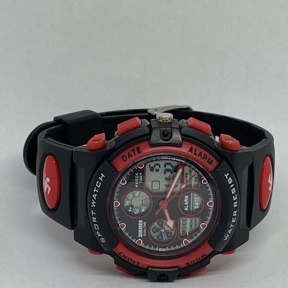 SKMEI 1163 Unisex Kids Black Band Digital & Analog Dial Quartz Wrist Watch RQ476 - Picture 7 of 12